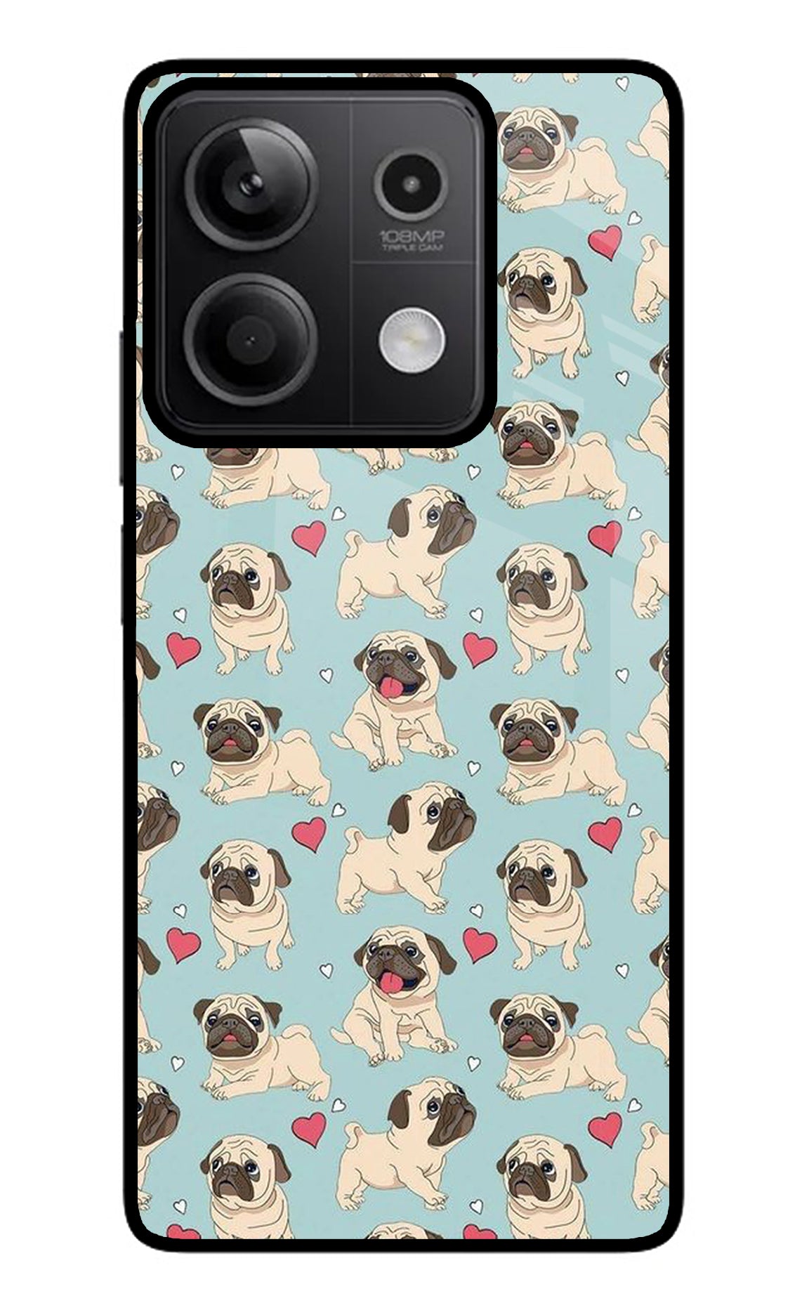 Pug Dog Redmi Note 13 5G Glass Case