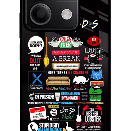 FRIENDS Redmi Note 13 5G Glass Case Back Cover by Casekaro