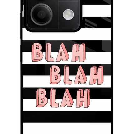 Blah Blah Blah Redmi Note 13 5G Glass Case