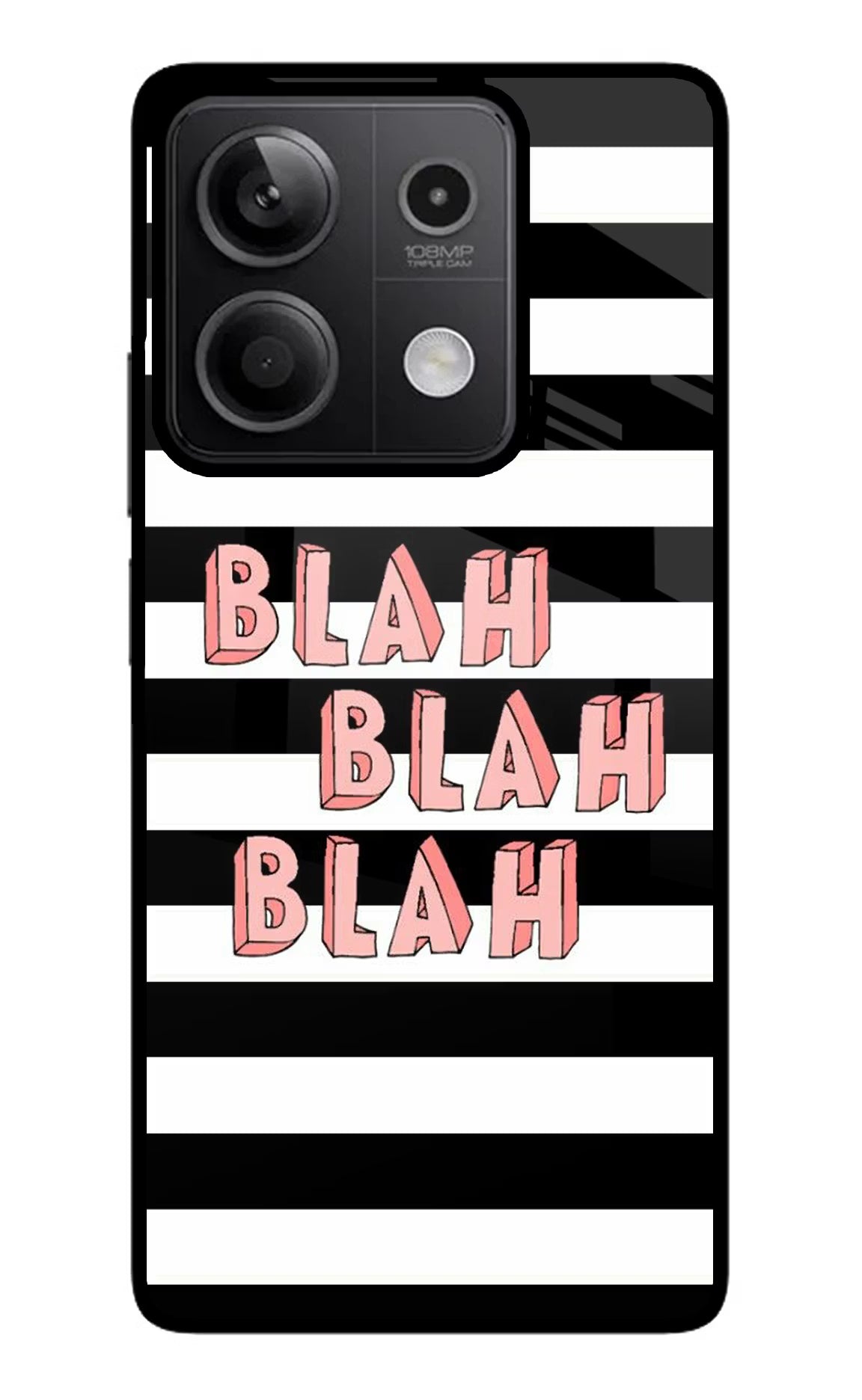 Blah Blah Blah Redmi Note 13 5G Glass Case