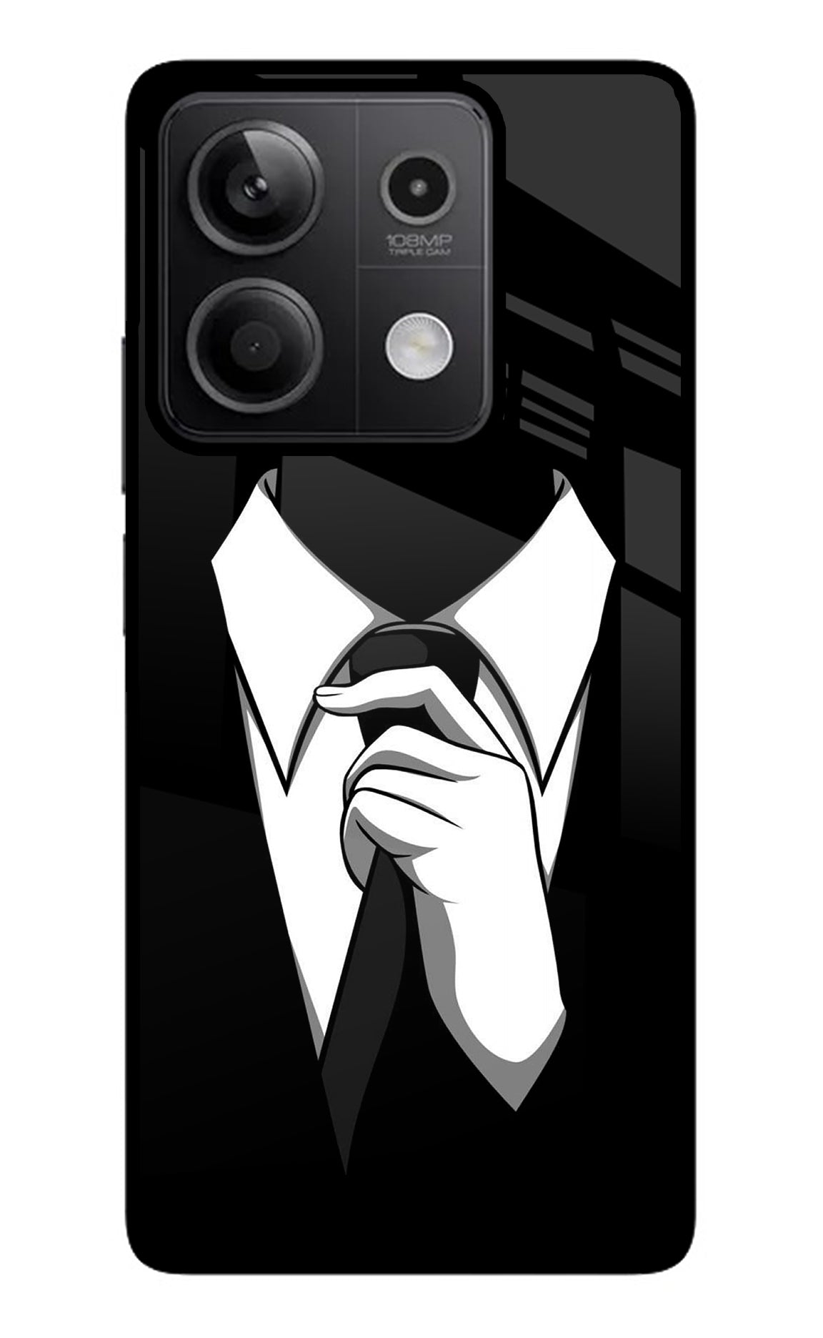 Black Tie Redmi Note 13 5G Glass Case