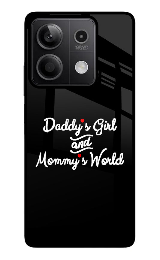 Daddy's Girl and Mommy's World Redmi Note 13 5G Glass Case