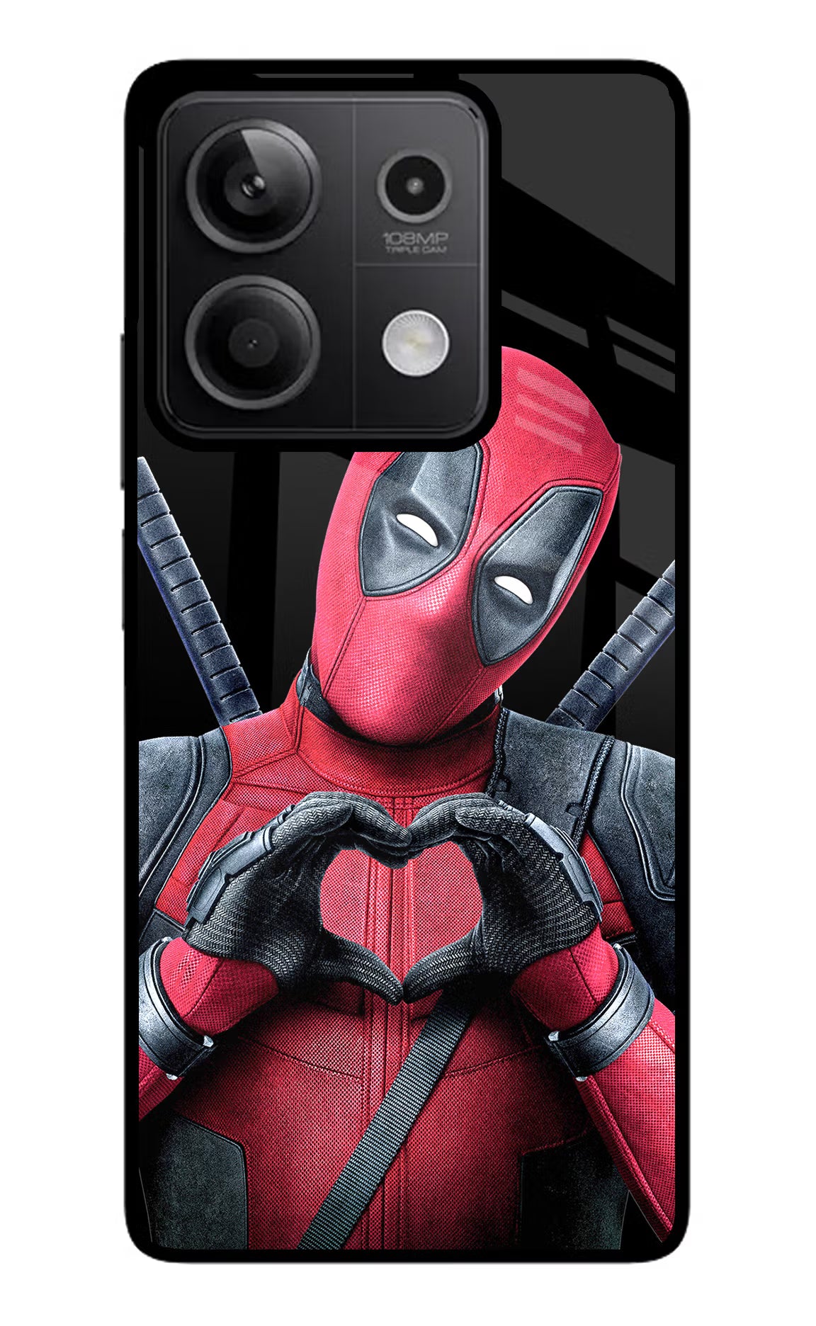 Deadpool Redmi Note 13 5G Glass Case Back Cover by Casekaro