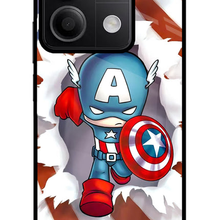 Captain America Redmi Note 13 5G Glass Case