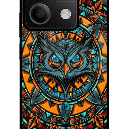 Angry Owl Art Redmi Note 13 5G Glass Case Back Cover by Casekaro