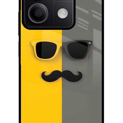 Sunglasses with Mustache Redmi Note 13 5G Glass Case