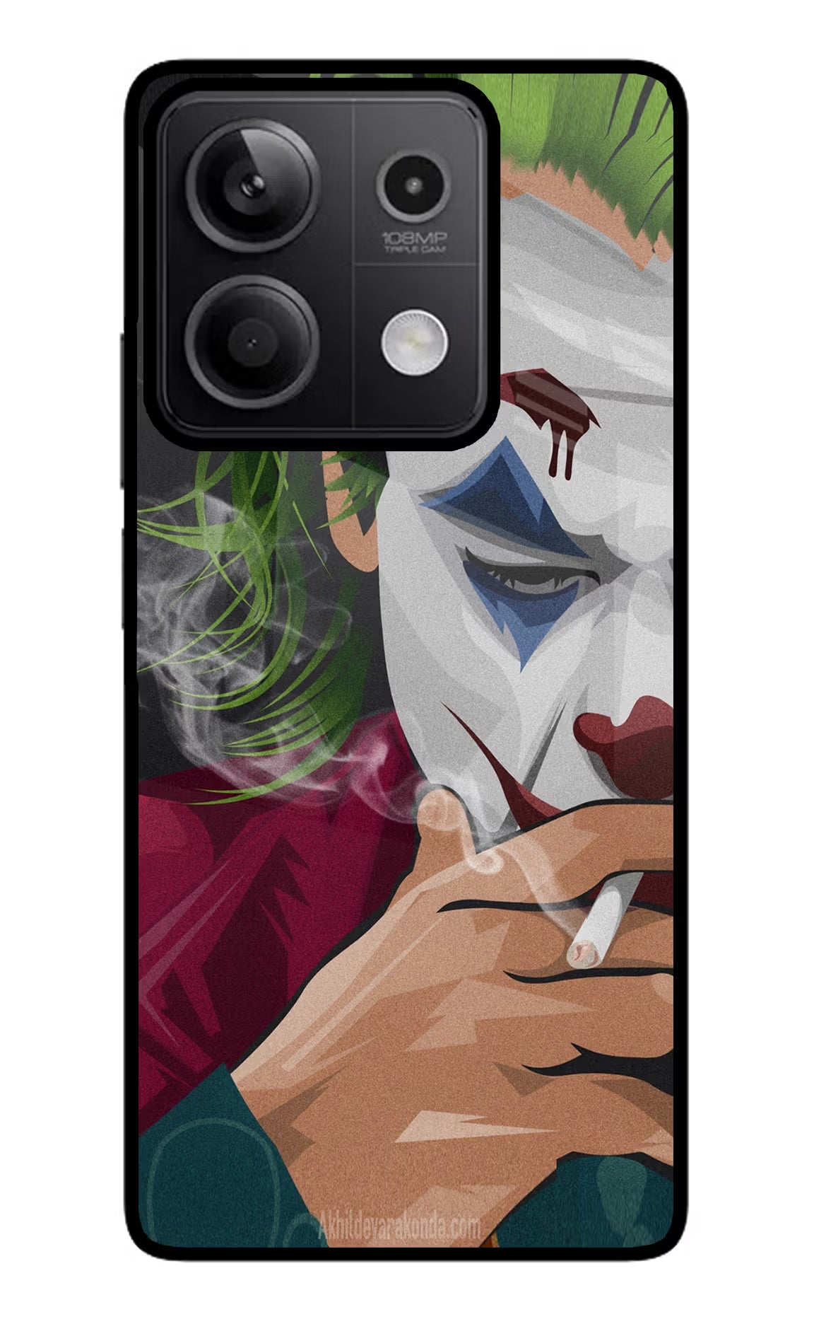Joker Smoking Redmi Note 13 5G Glass Case Back Cover by Casekaro