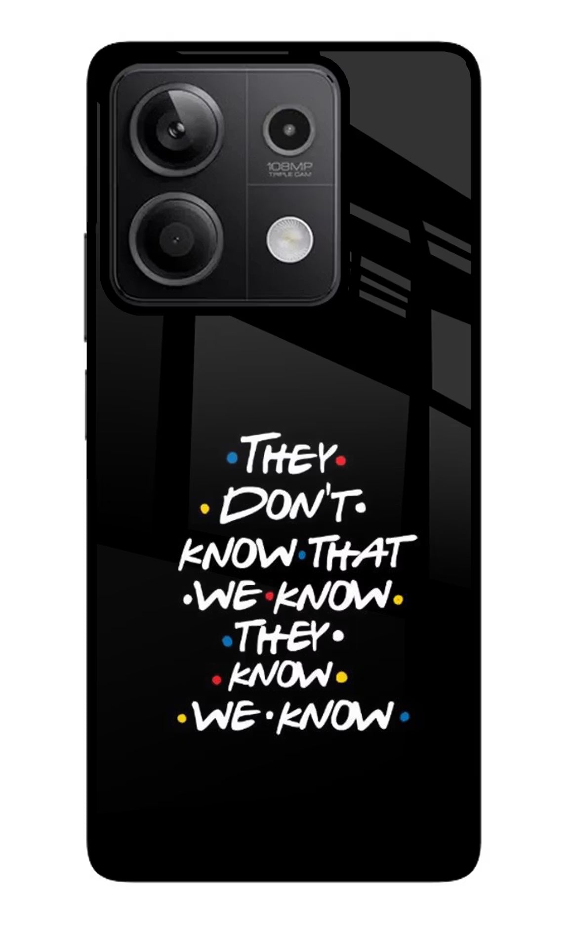 FRIENDS Dialogue Redmi Note 13 5G Glass Case Back Cover by Casekaro
