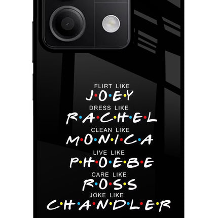 FRIENDS Character Redmi Note 13 5G Glass Case