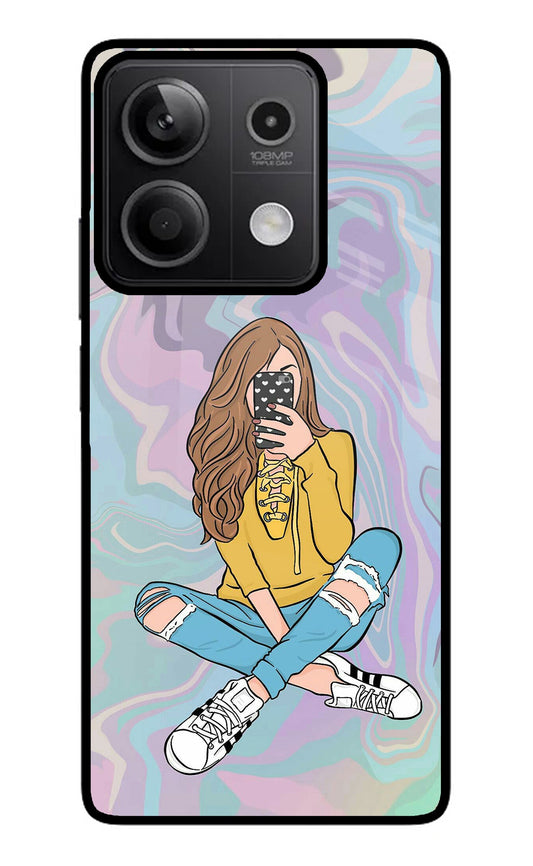 Selfie Girl Redmi Note 13 5G Glass Case