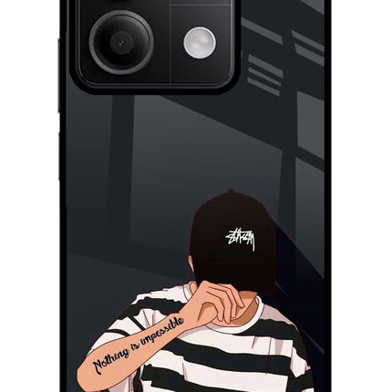Aesthetic Boy Redmi Note 13 5G Glass Case