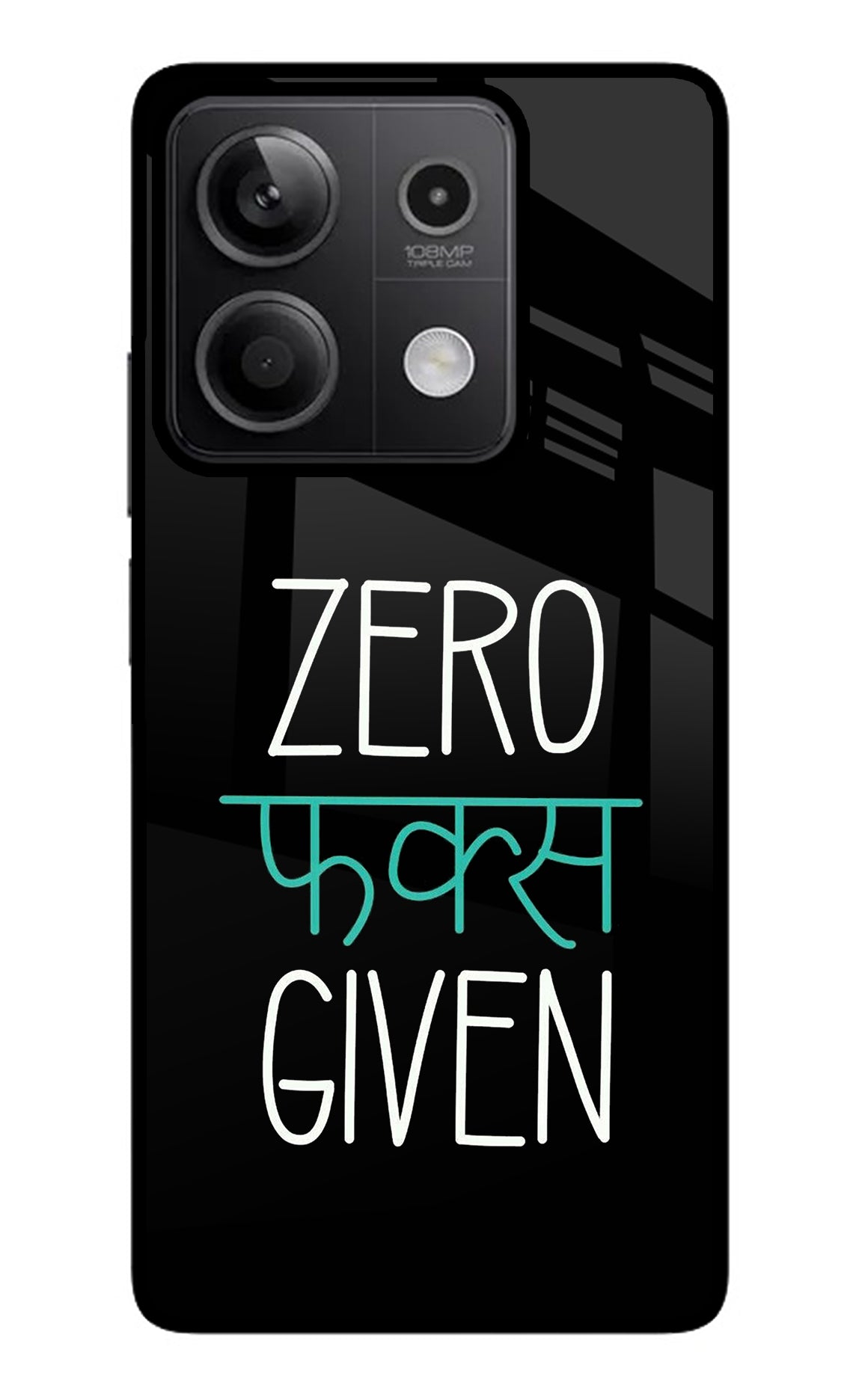 Zero Fucks Given Redmi Note 13 5G Glass Case