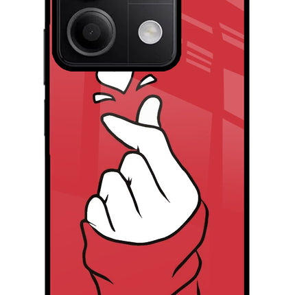 Korean Love Sign Redmi Note 13 5G Glass Case