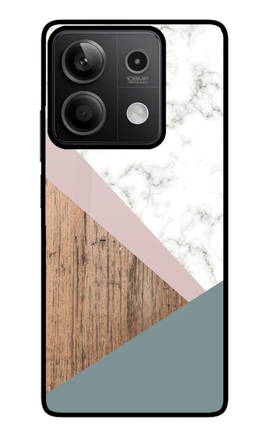 Marble wood Abstract Redmi Note 13 5G Glass Case