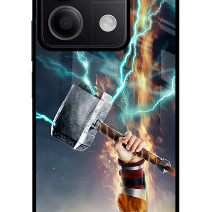 Thor Hammer Mjolnir Redmi Note 13 5G Glass Case