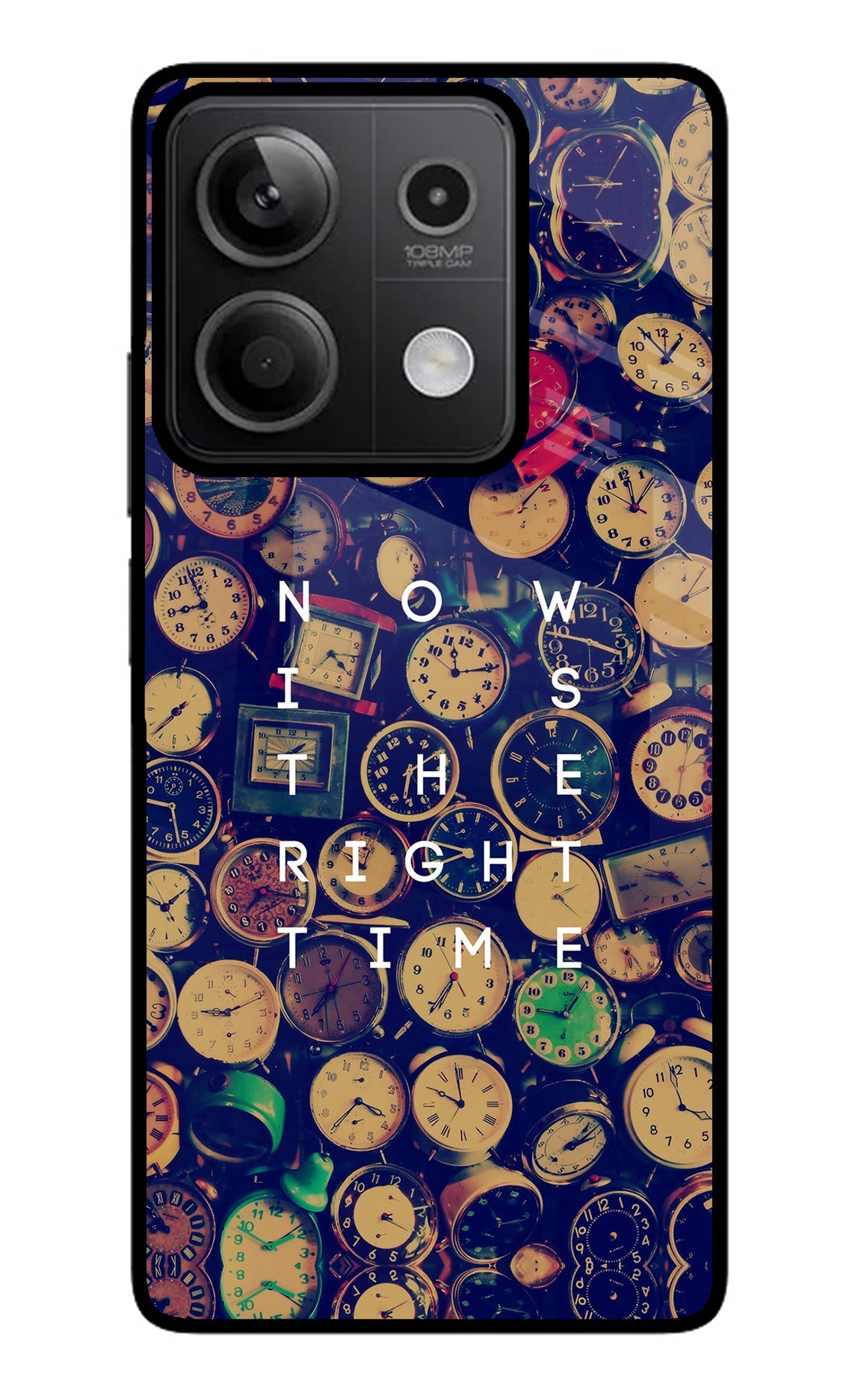 Now is the Right Time Quote Redmi Note 13 5G Glass Case