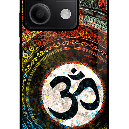 Om Cultural Redmi Note 13 5G Glass Case Back Cover by Casekaro