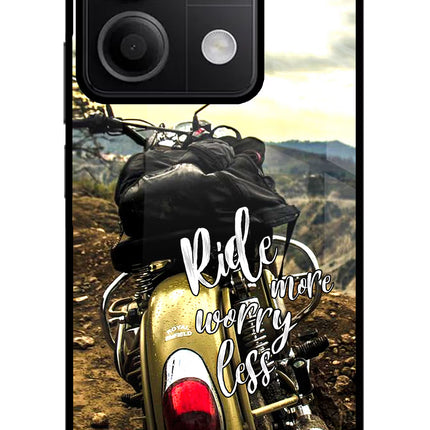 Ride More Worry Less Redmi Note 13 5G Glass Case