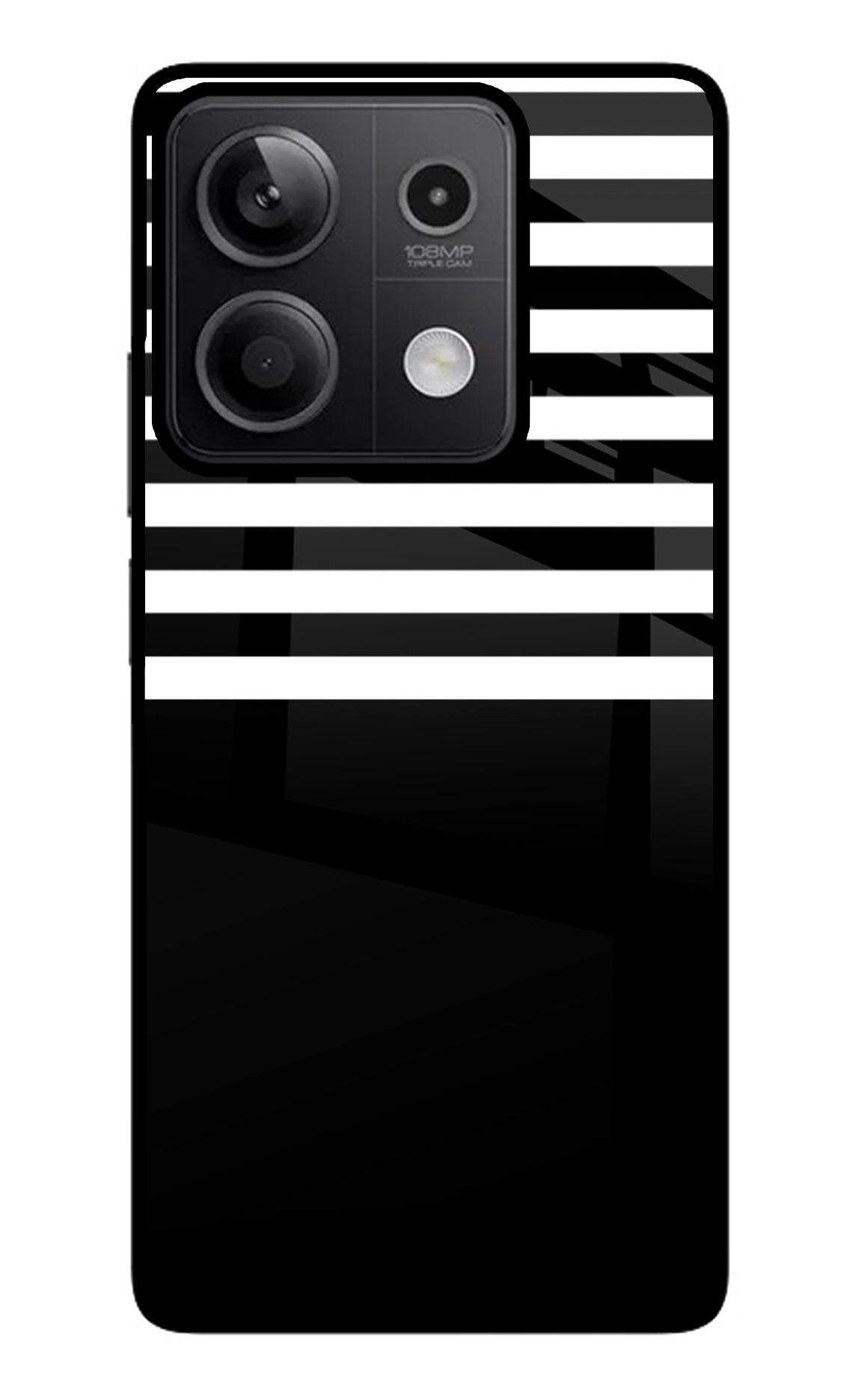 Black and White Print Redmi Note 13 5G Glass Case
