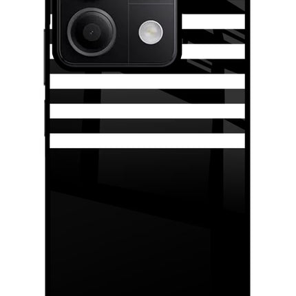 Black and White Print Redmi Note 13 5G Glass Case