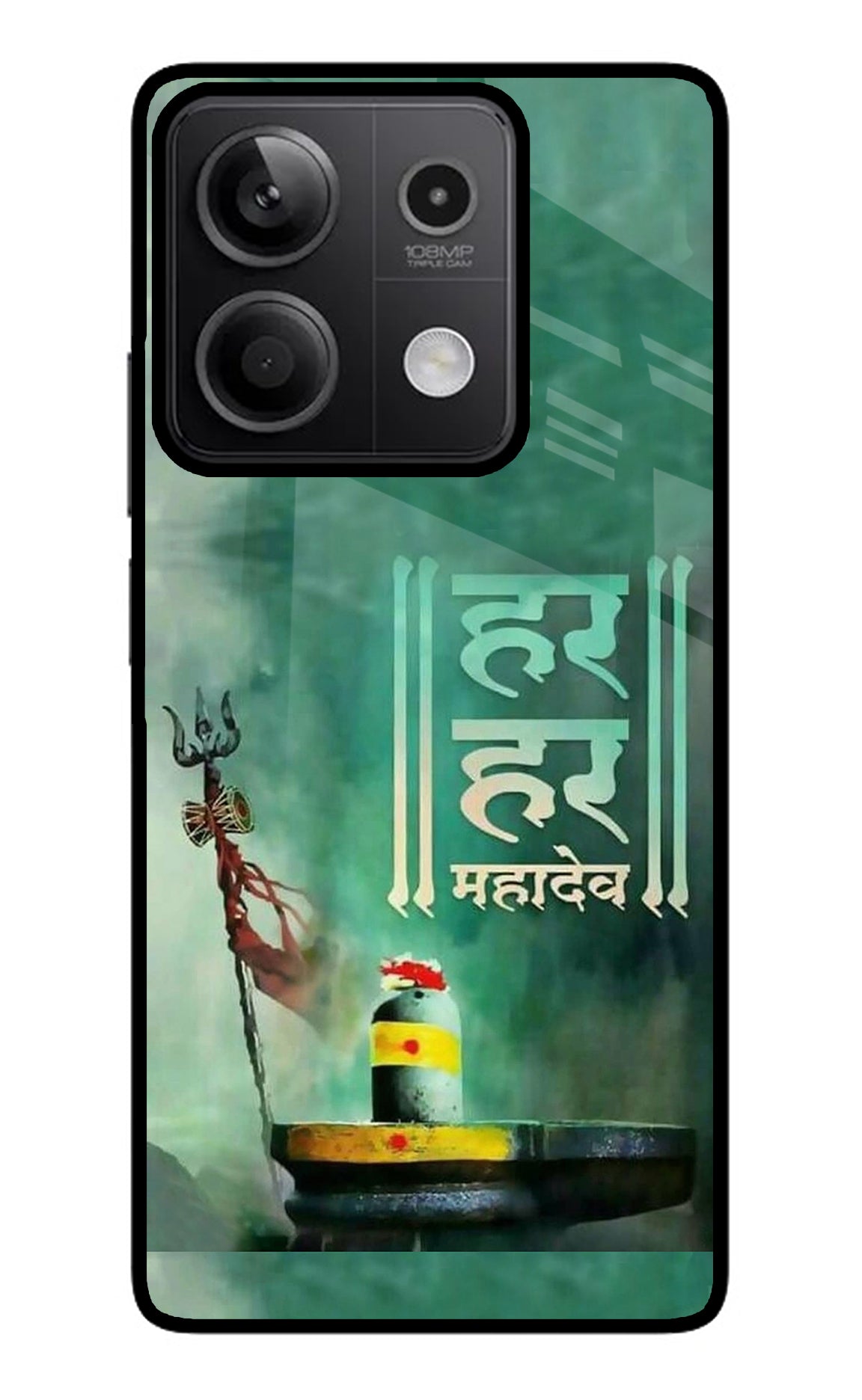 Har Har Mahadev Shivling Redmi Note 13 5G Glass Case