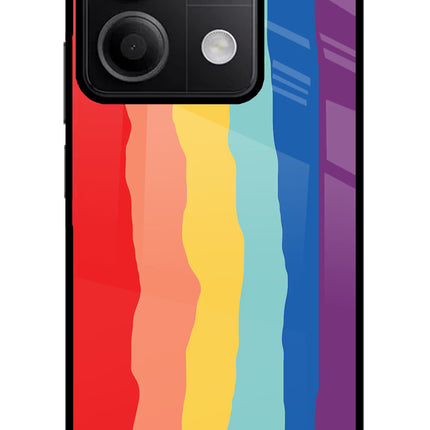 Rainbow Redmi Note 13 5G Glass Case Back Cover by Casekaro