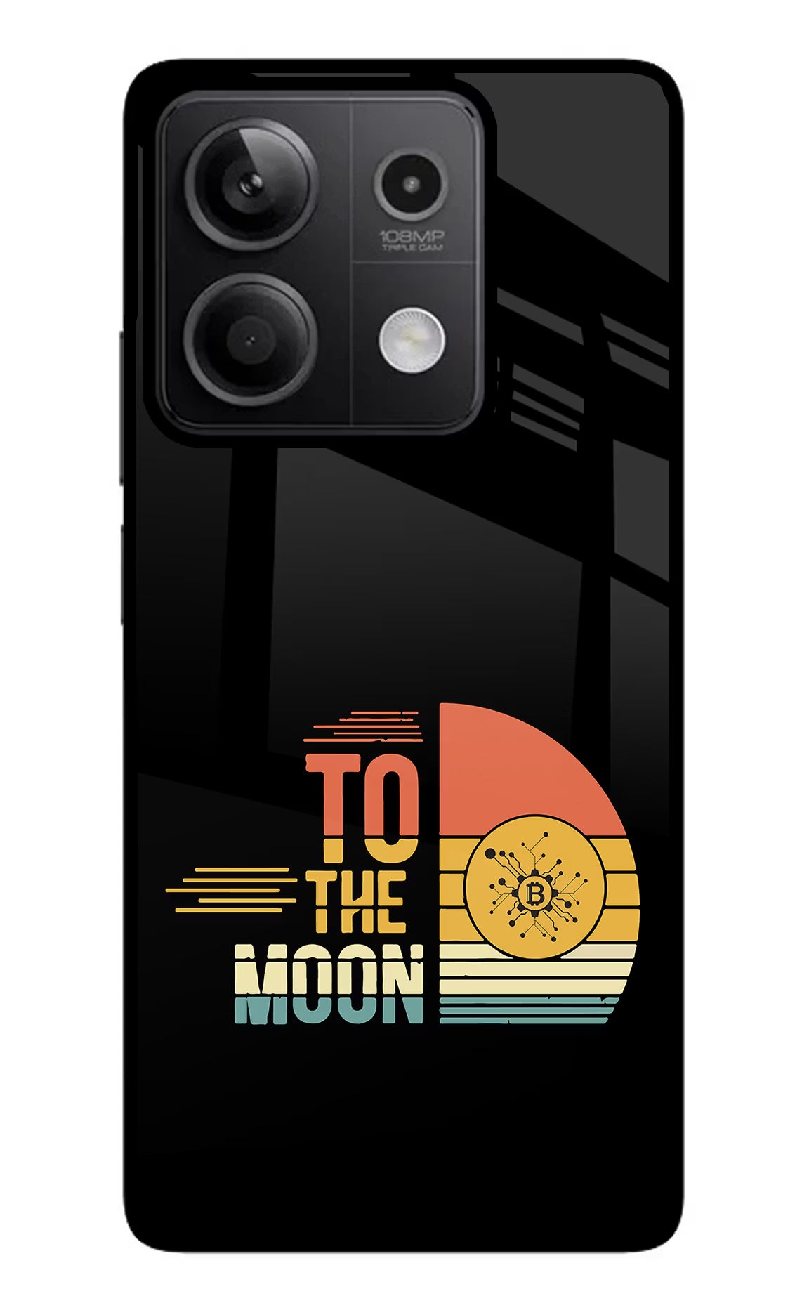 To the Moon Redmi Note 13 5G Glass Case Back Cover by Casekaro