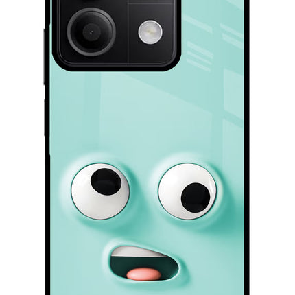 Funny Cartoon Redmi Note 13 5G Glass Case Back Cover by Casekaro