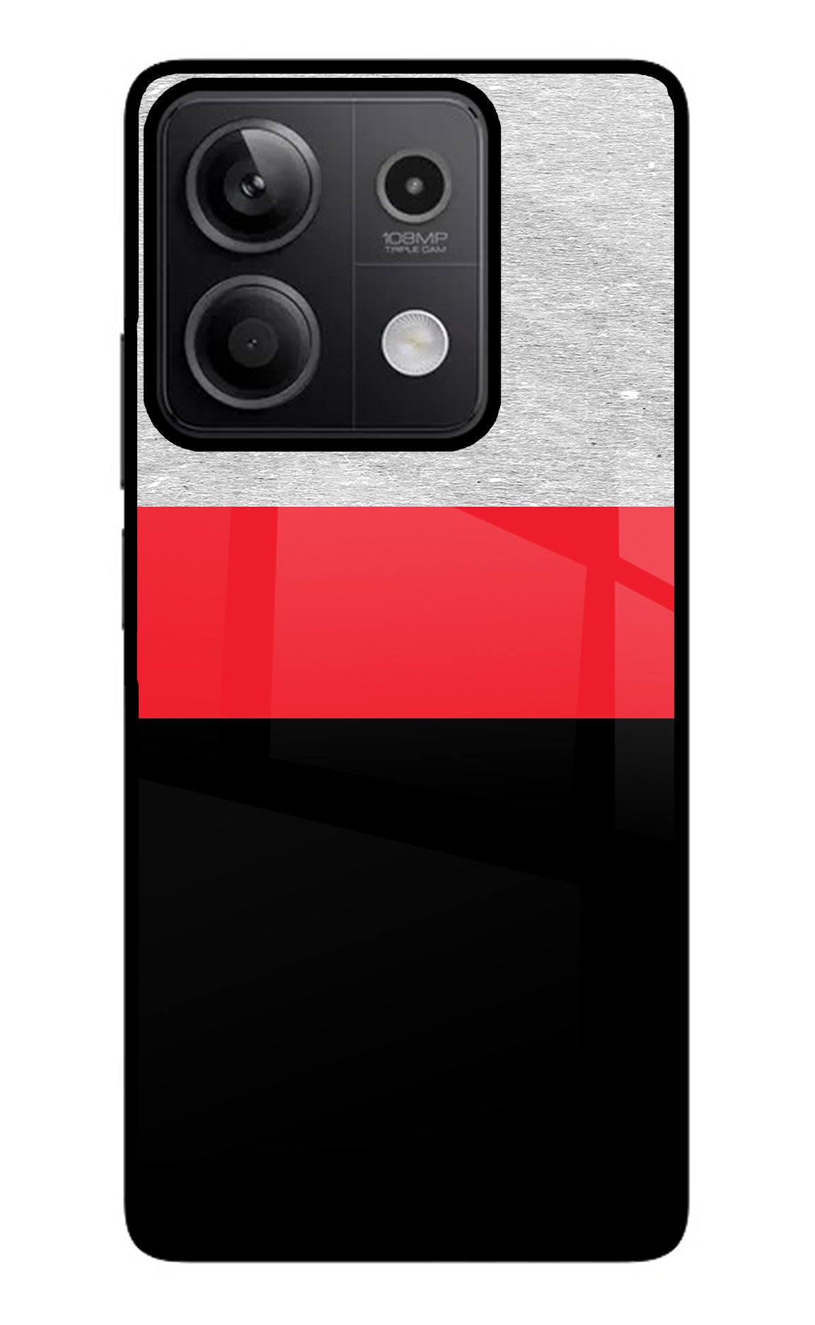 Tri Color Pattern Redmi Note 13 5G Glass Case