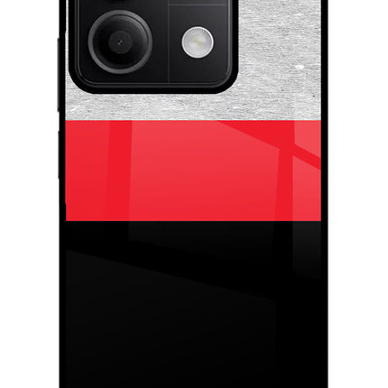 Tri Color Pattern Redmi Note 13 5G Glass Case Back Cover by Casekaro