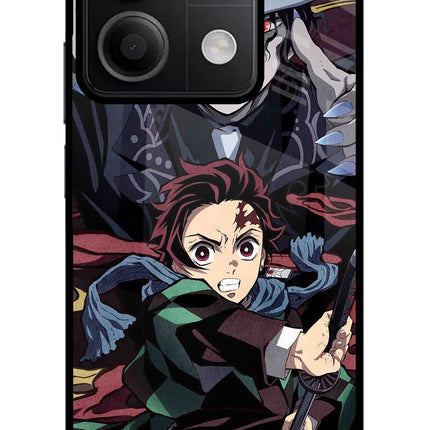Demon Slayer Redmi Note 13 5G Glass Case Back Cover by Casekaro