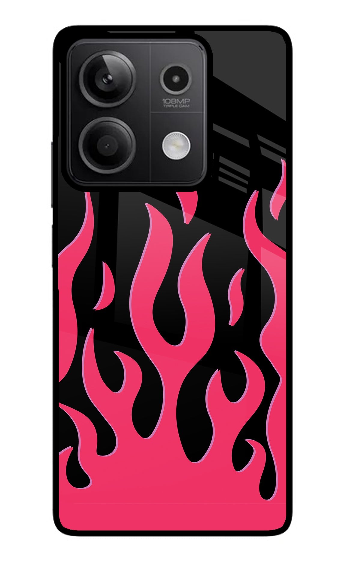 Fire Flames Redmi Note 13 5G Glass Case