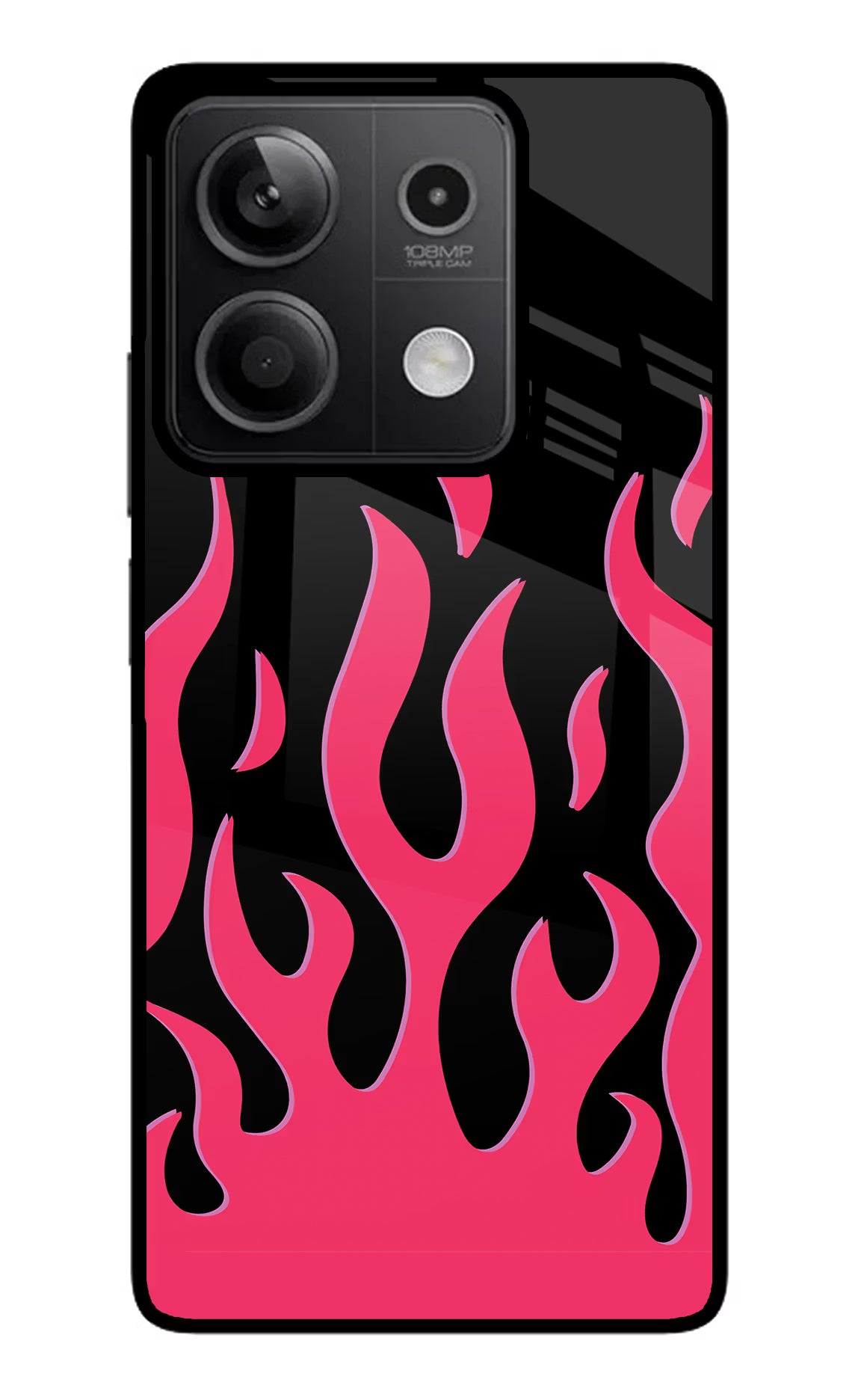 Fire Flames Redmi Note 13 5G Glass Case