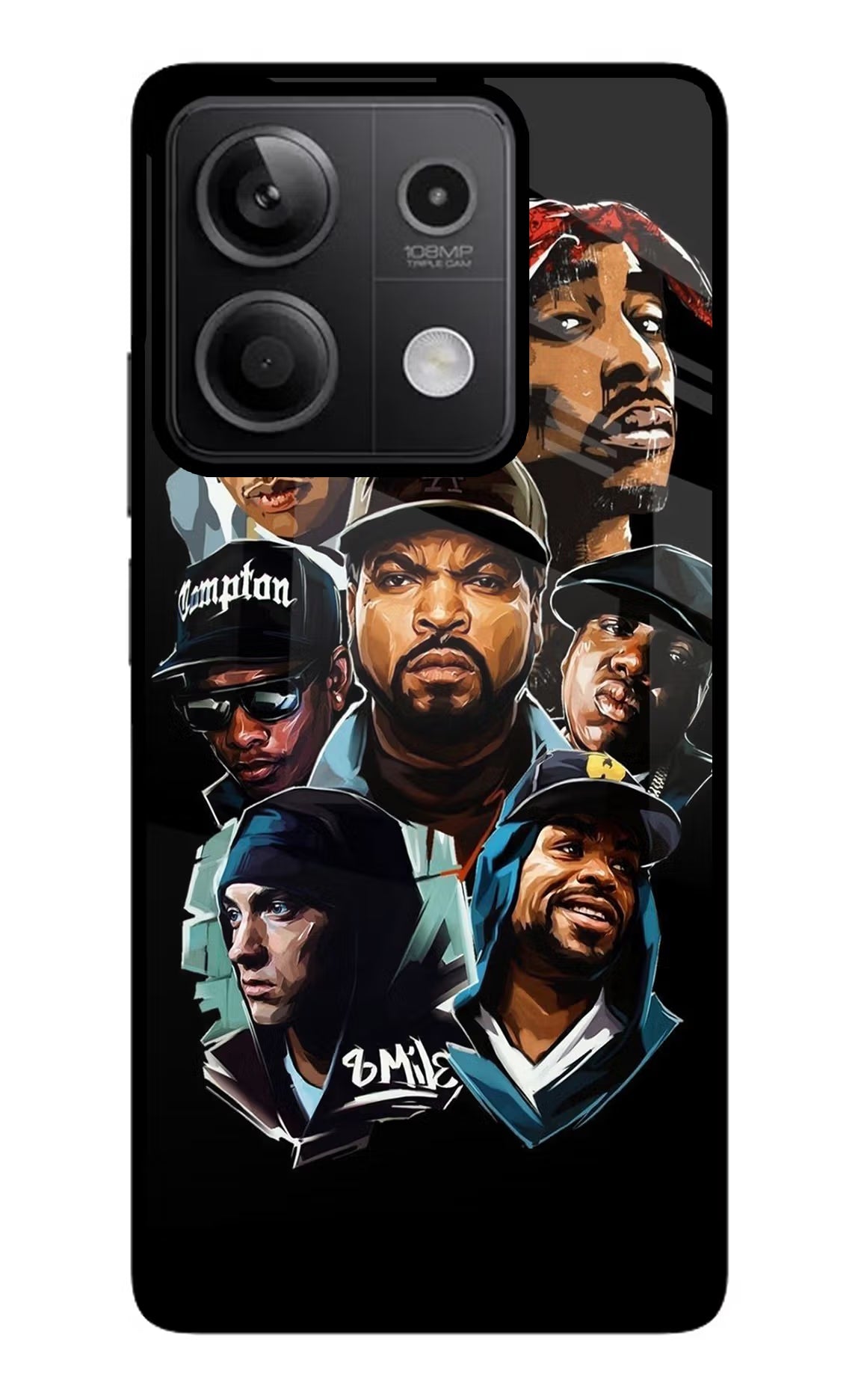 Rappers Redmi Note 13 5G Glass Case Back Cover by Casekaro