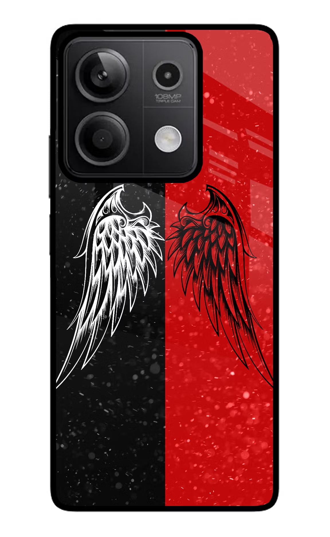Wings Redmi Note 13 5G Glass Case Back Cover by Casekaro