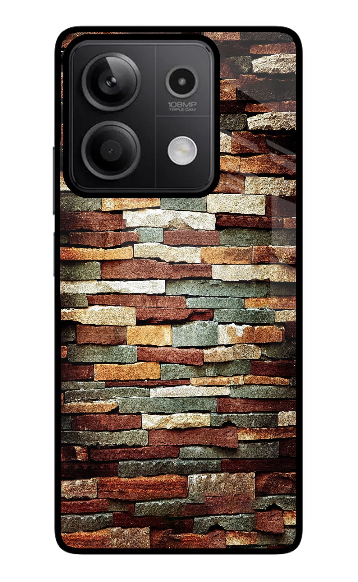 Bricks Pattern Redmi Note 13 5G Glass Case