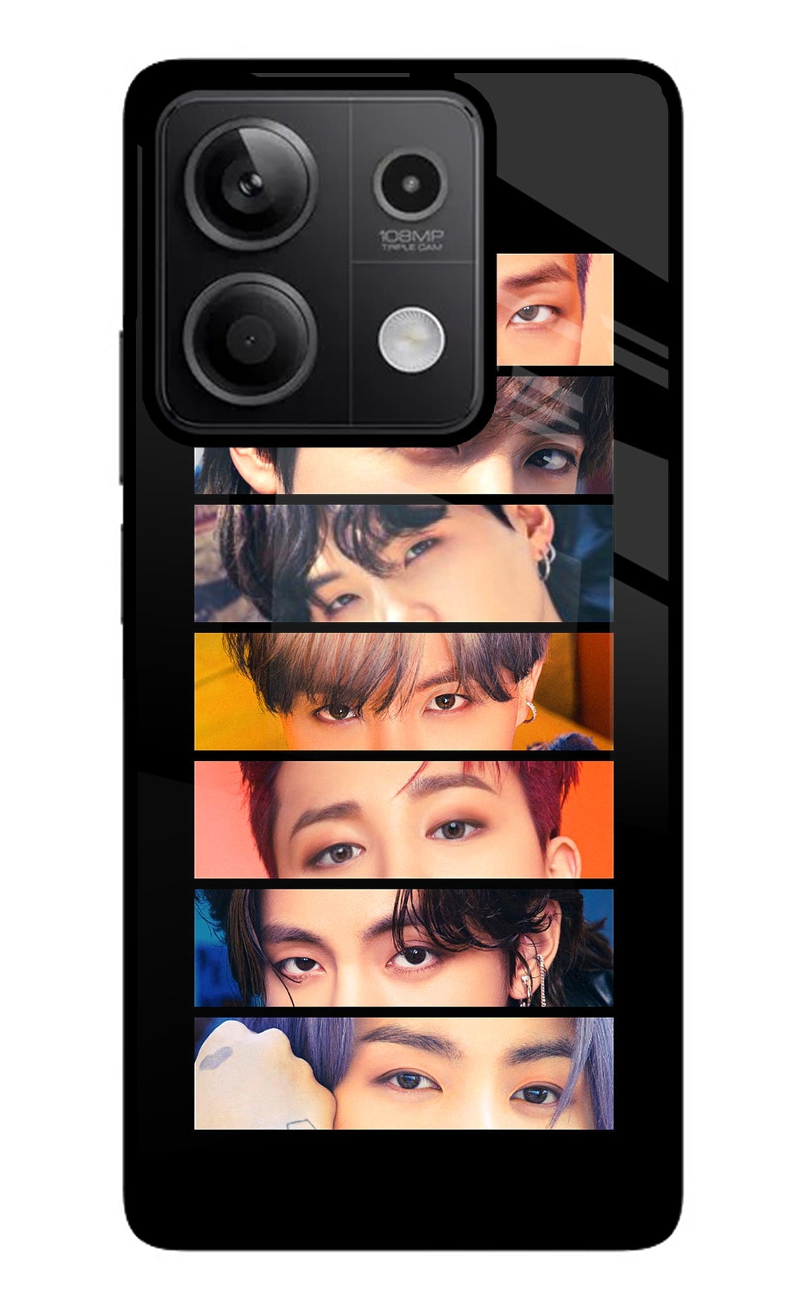 BTS Eyes Redmi Note 13 5G Glass Case