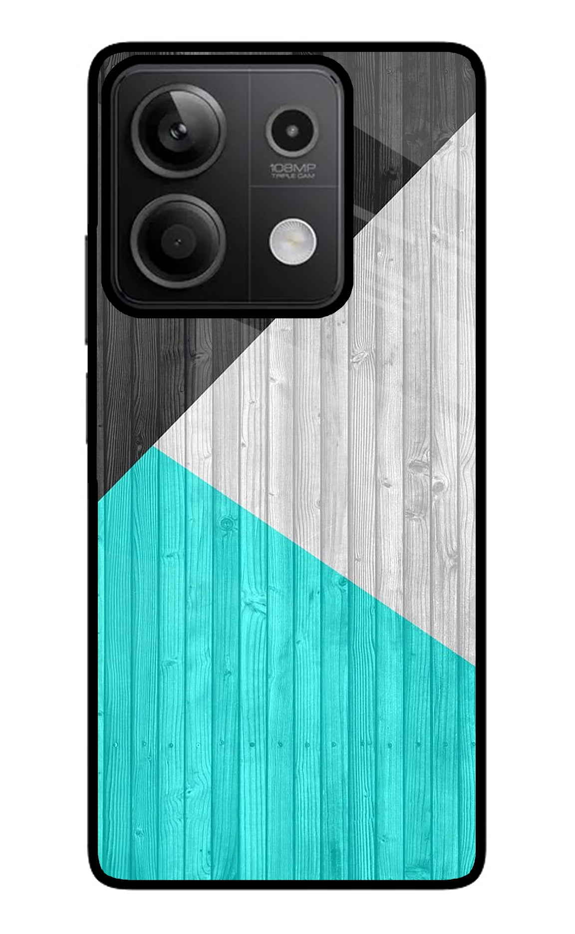 Wooden Abstract Redmi Note 13 5G Glass Case