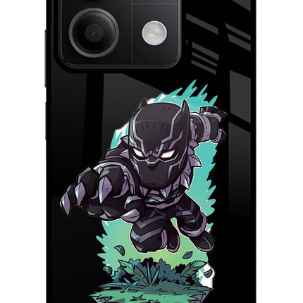 Black Panther Redmi Note 13 5G Glass Case Back Cover by Casekaro
