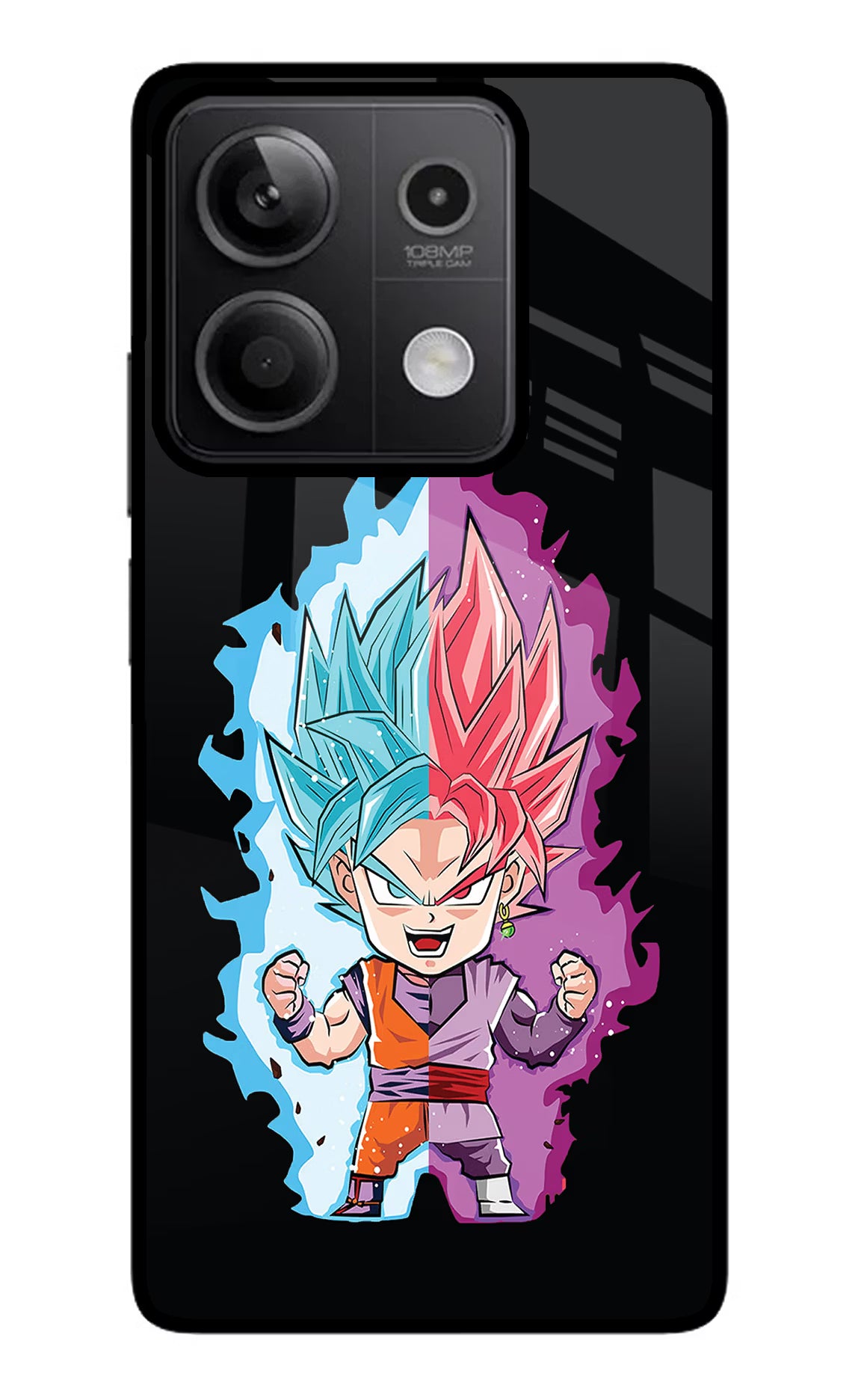 Chota Goku Redmi Note 13 5G Glass Case Back Cover by Casekaro