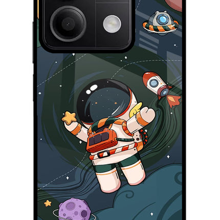 Cartoon Astronaut Redmi Note 13 5G Glass Case