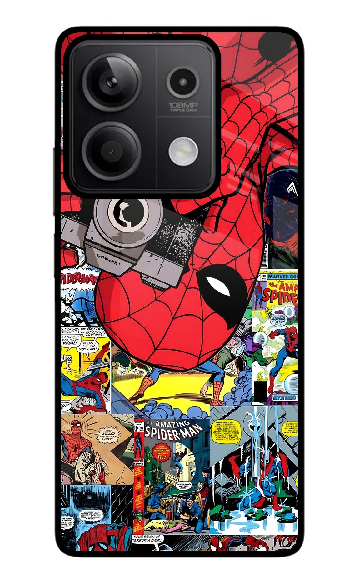 Spider Man Redmi Note 13 5G Glass Case