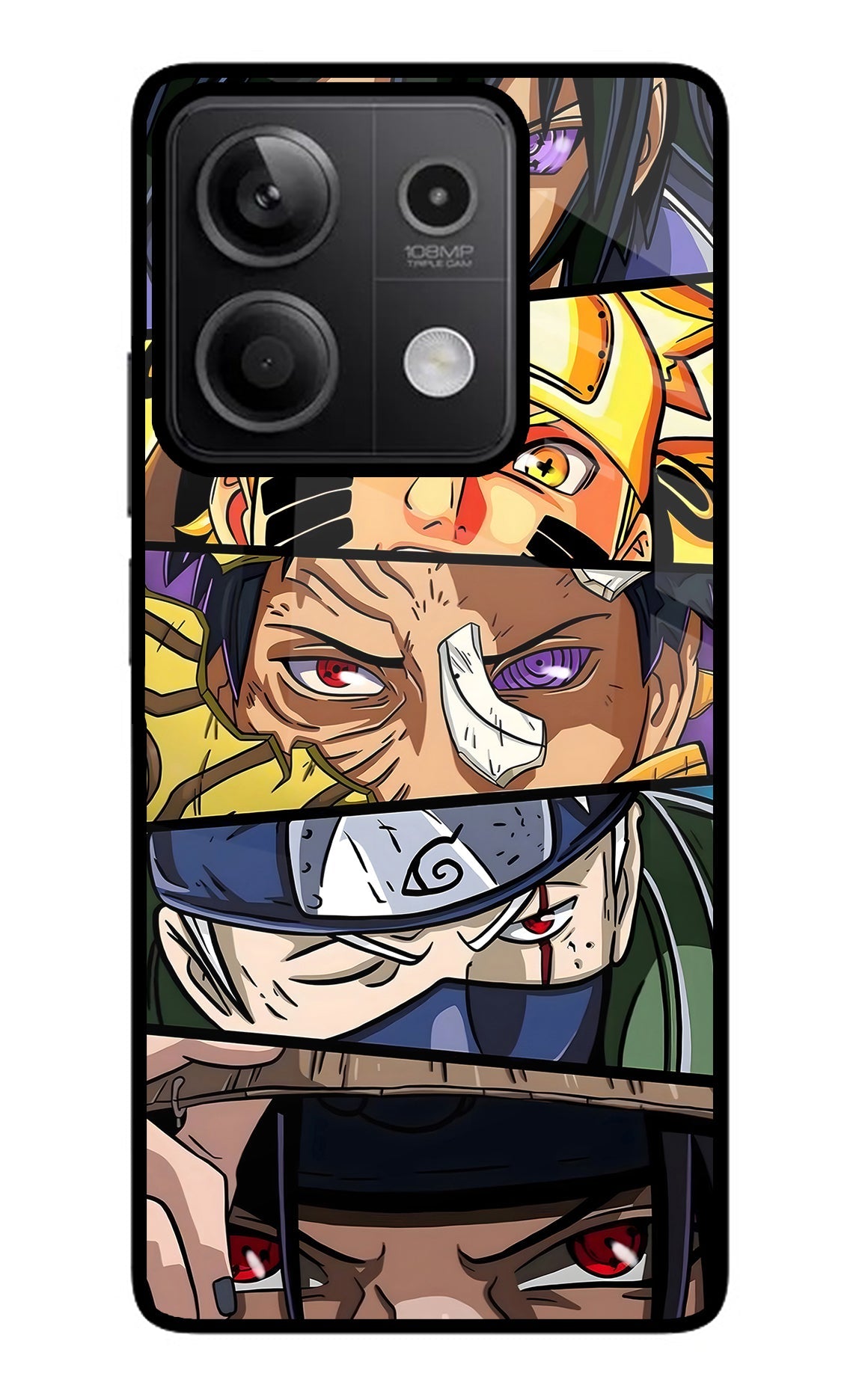 Naruto Character Redmi Note 13 5G Glass Case