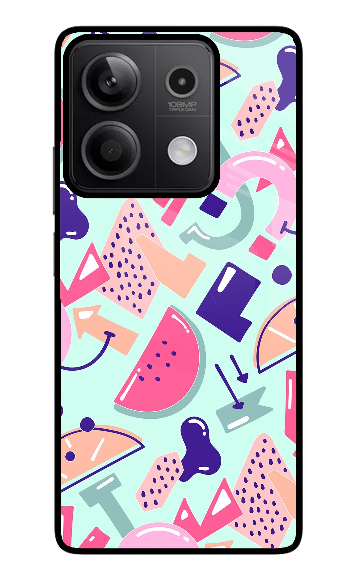 Doodle Pattern Redmi Note 13 5G Back Cover