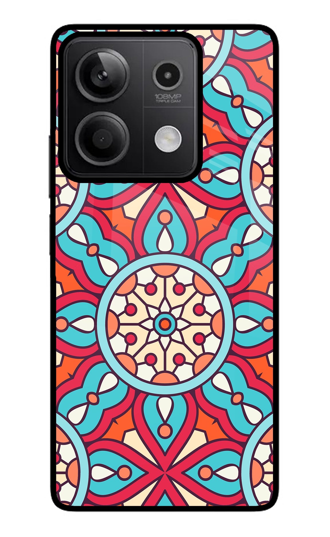 Mandala Geometric Redmi Note 13 5G Glass Case