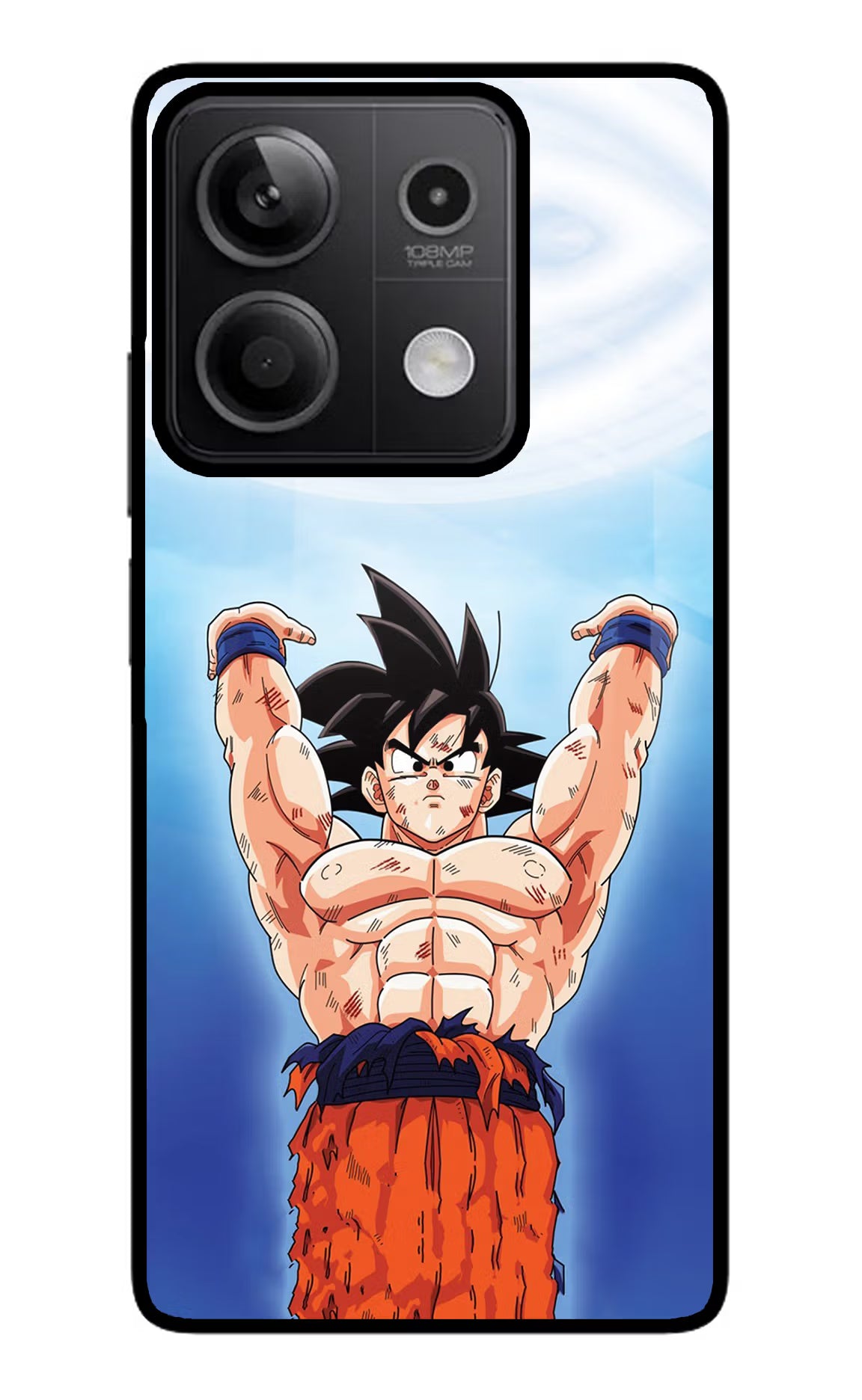 Goku Power Redmi Note 13 5G Glass Case Back Cover by Casekaro