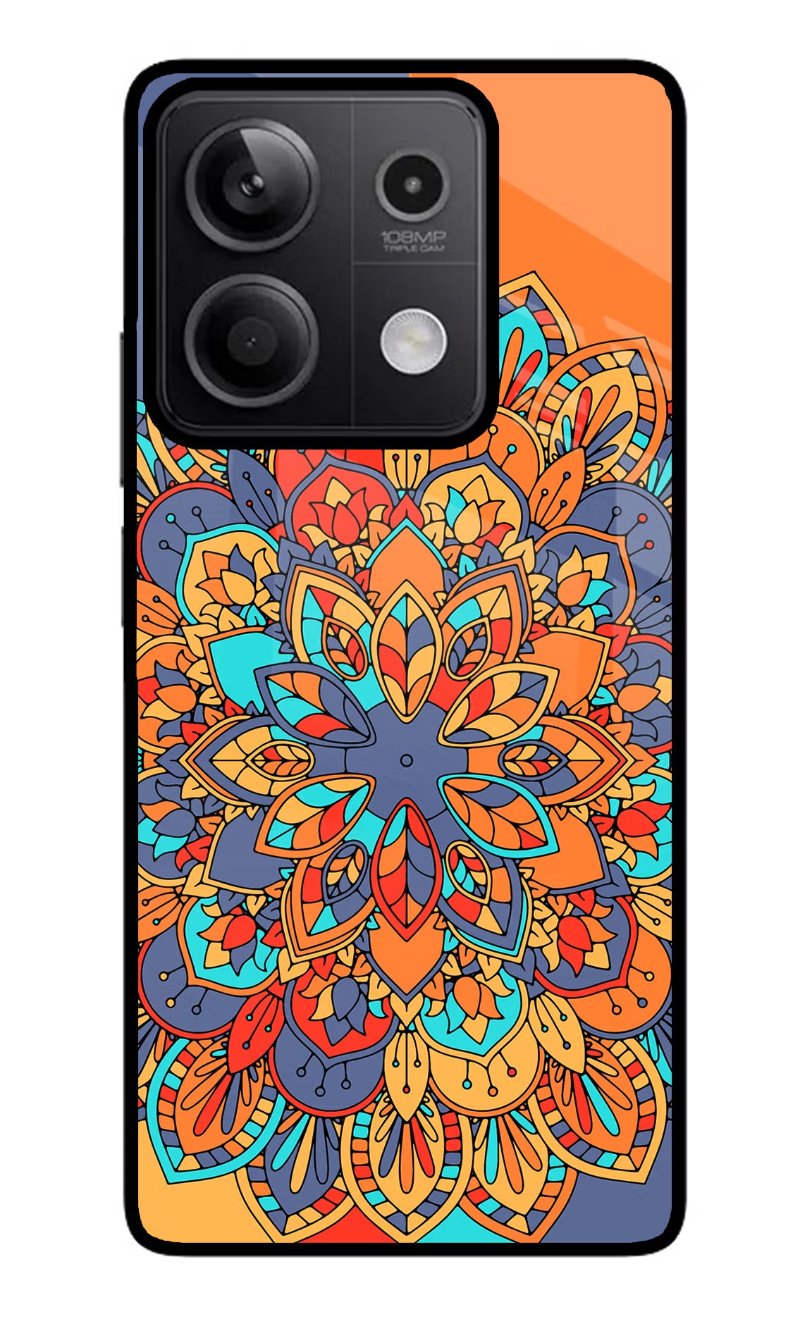 Color Mandala Redmi Note 13 5G Glass Case Back Cover by Casekaro