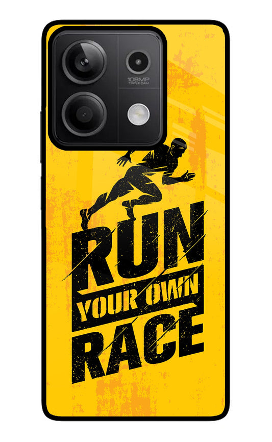 Run Your Own Race Redmi Note 13 5G Glass Case