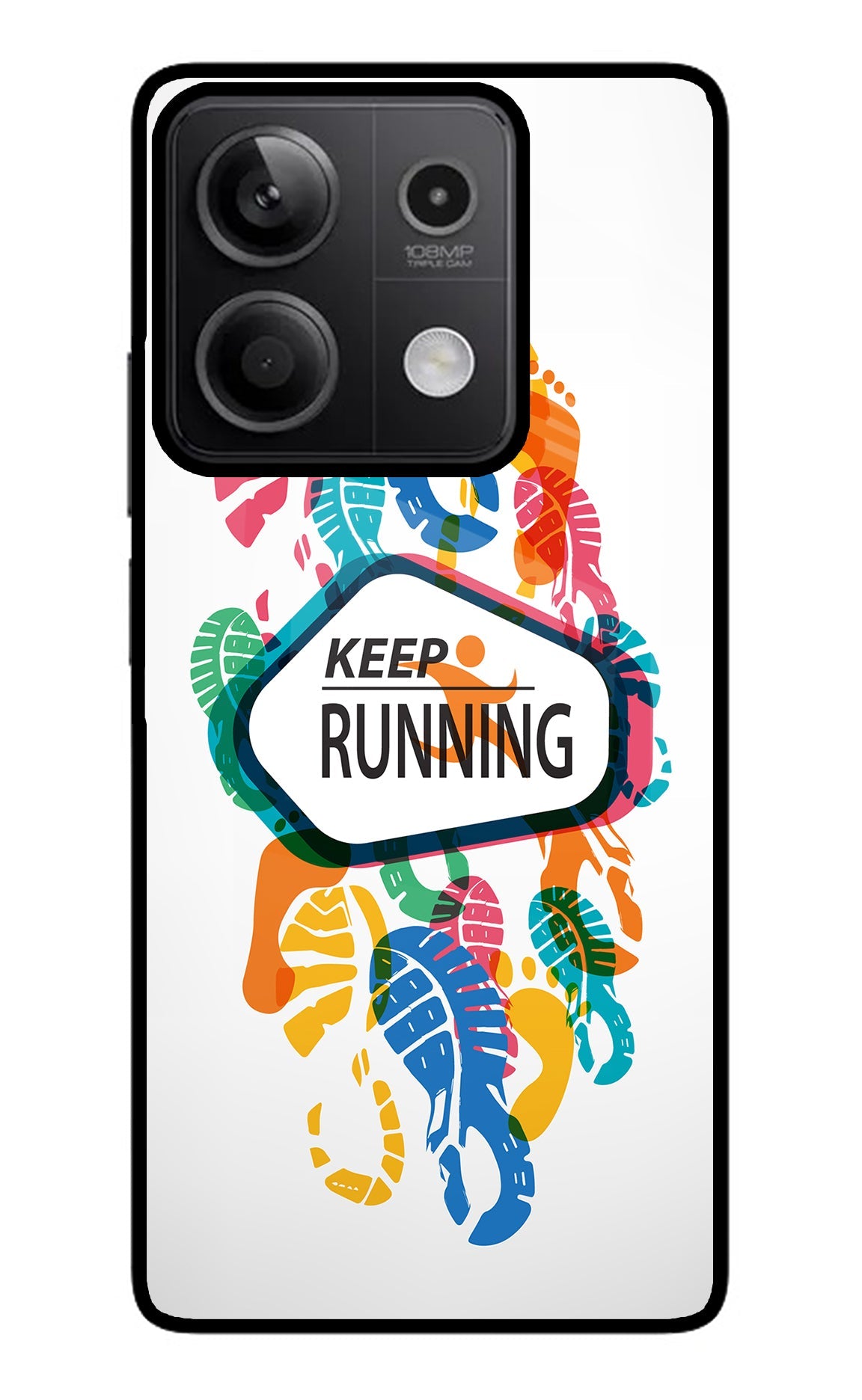 Keep Running Redmi Note 13 5G Glass Case