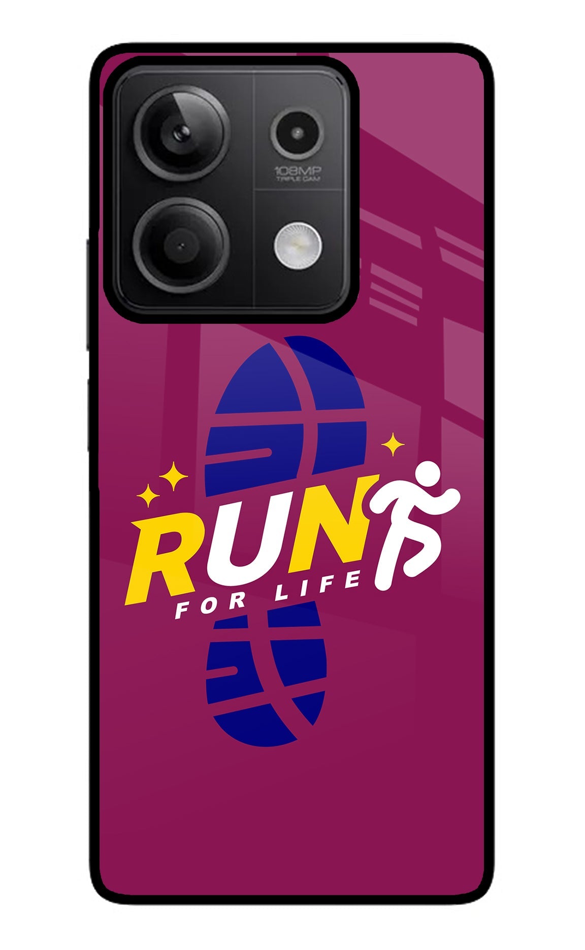 Run for Life Redmi Note 13 5G Glass Case